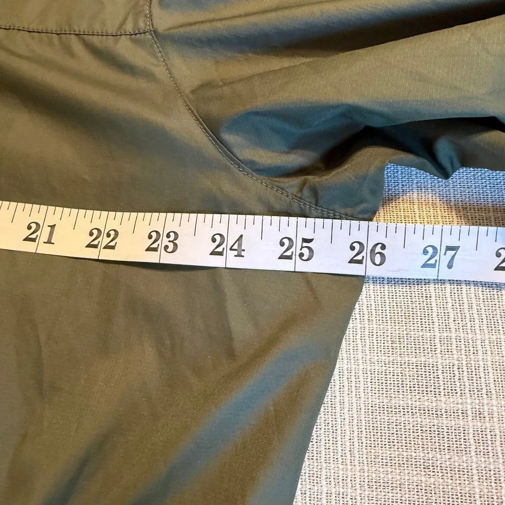 The North Face Mens XL Cyclone Green Hooded Windwall Full Zip Jacket Ripstop